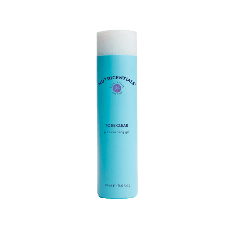 Nutricentials To Be Clear Cleansing Gel in blue 150ml bottle