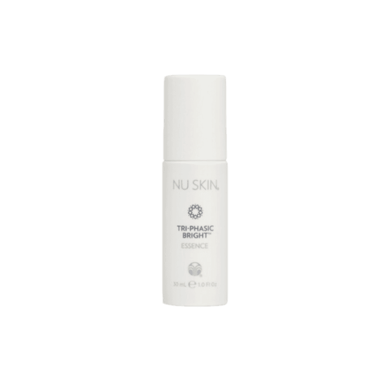 Nu Skin Tri-Phasic Bright Essence in white 30ml bottle