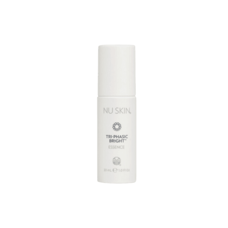 Nu Skin Tri-Phasic Bright Essence in white 30ml bottle