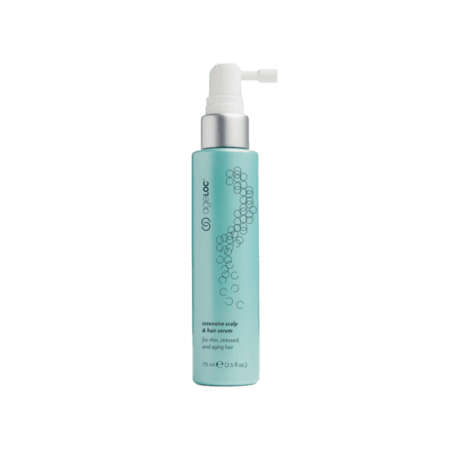 ageLOC Intensive Scalp and Hair Serum in blue 75ml bottle with spray nozzle